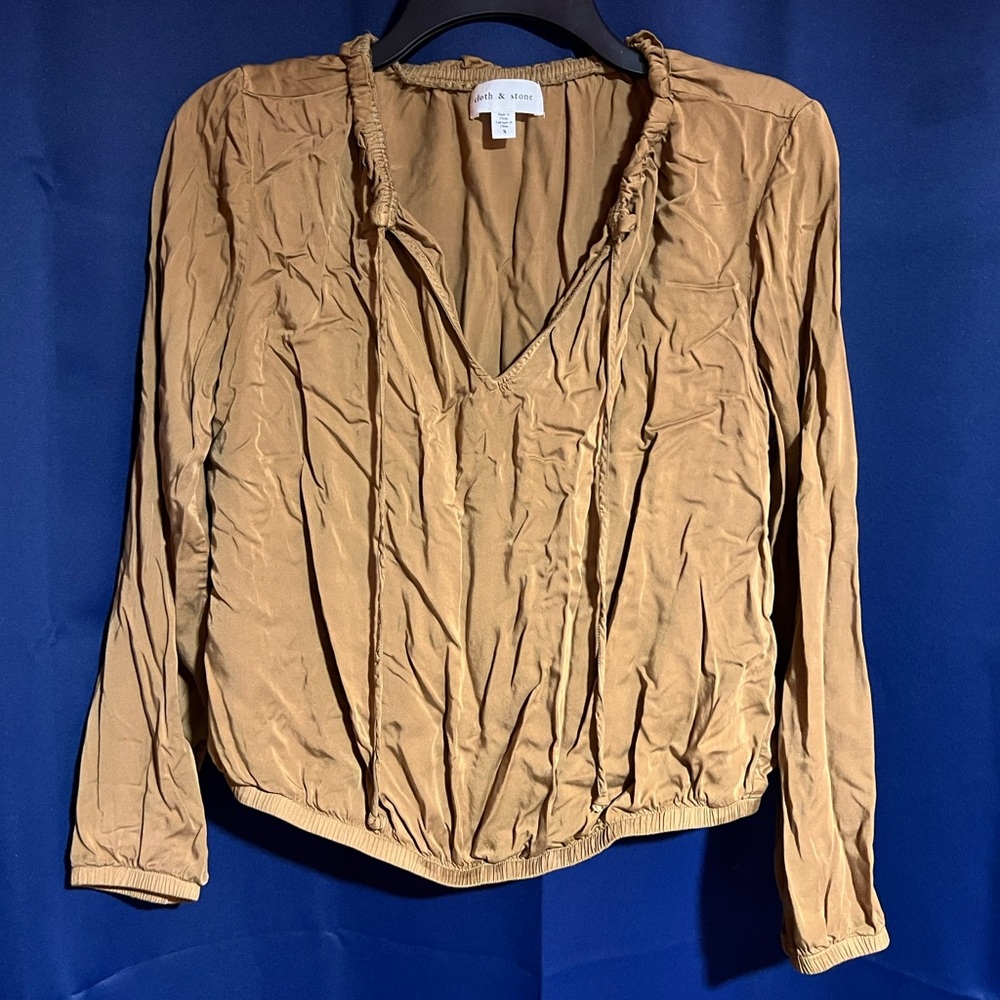 Anthropologie Cloth & Stone Camel Blouse